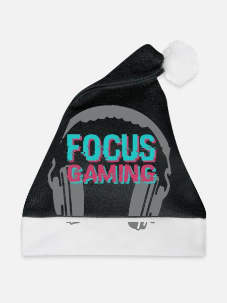 Focus gaming - Weihnachtsmütze - Schwarz/Weiß