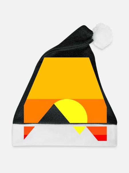 Sonnenuntergang - Weihnachtsmütze - Schwarz/Weiß