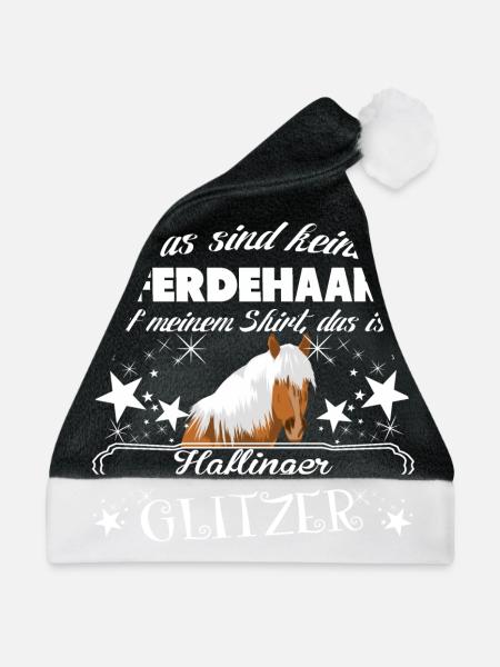 Haflinger - Weihnachtsmütze - Schwarz/Weiß - Vorne