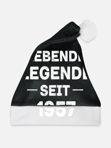 Lebende Legende seit 1957 - Weihnachtsmütze - Schwarz/Weiß