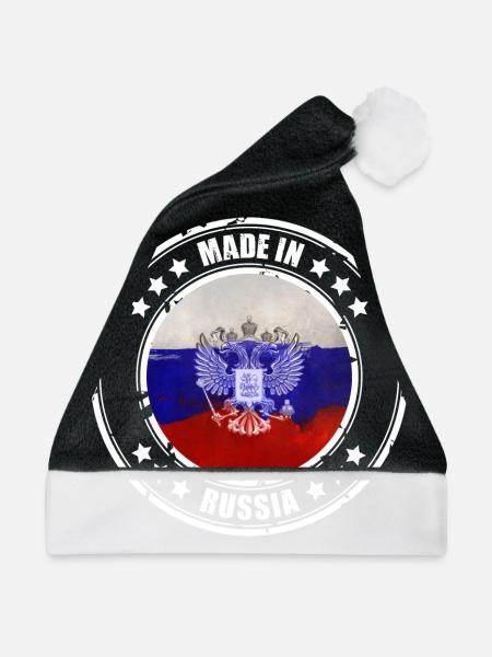 Made in Russia - Weihnachtsmütze - Schwarz/Weiß - Vorne
