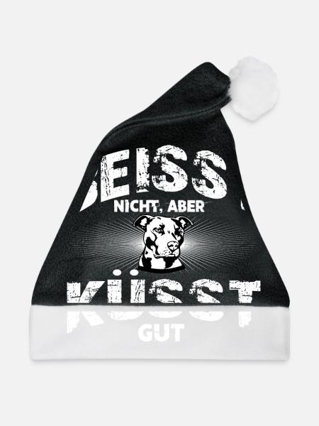 Pitbull - Weihnachtsmütze - Schwarz/Weiß