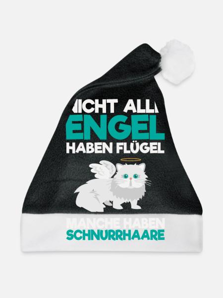 ENGEL KATZE! - Weihnachtsmütze - Schwarz/Weiß