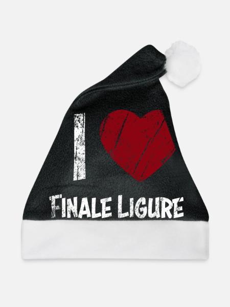 I Love Finale Ligure - Weihnachtsmütze - Schwarz/Weiß - Vorne
