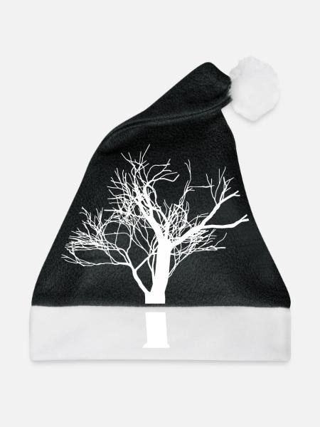Der Baum in der Natur - Weihnachtsmütze - Schwarz/Weiß - Vorne