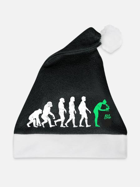 Biologe evolution geschenk beruf biologie mikro - Weihnachtsmütze - Schwarz/Weiß - Vorne