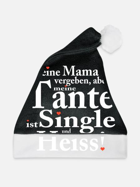 Meine Tante Ist Heiss Neffe Nichte - Weihnachtsmütze - Schwarz/Weiß
