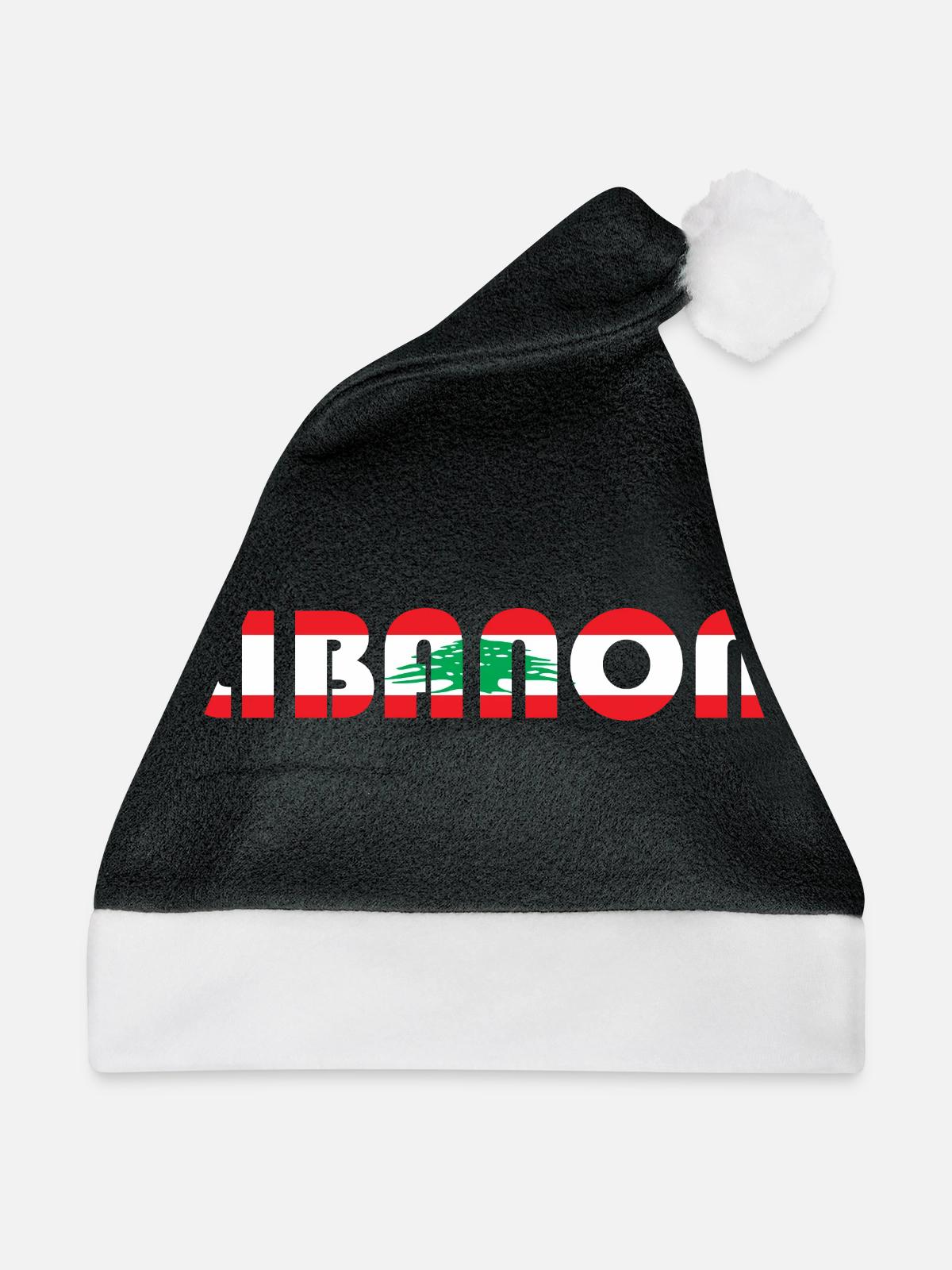 Libanon - Weihnachtsmütze - Schwarz/Weiß - Vorne