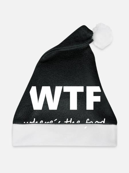 WTF Food - Weihnachtsmütze - Schwarz/Weiß
