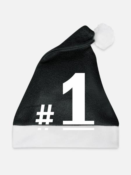 Number One - Weihnachtsmütze - Schwarz/Weiß