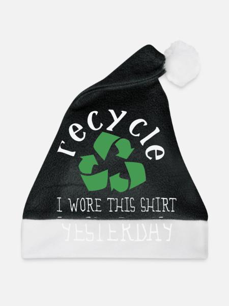 recycle - Weihnachtsmütze - Schwarz/Weiß