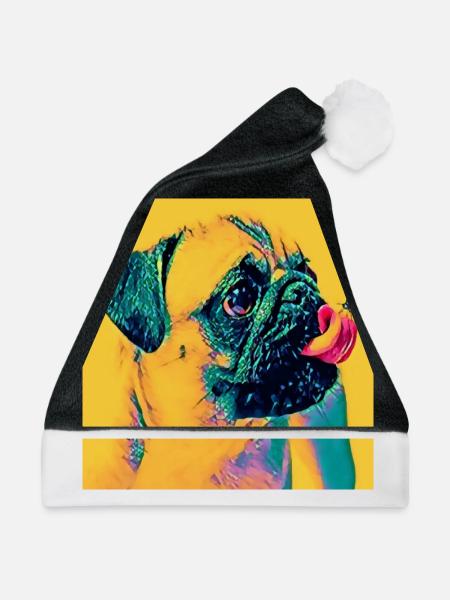 Pop-Art - Weihnachtsmütze - Schwarz/Weiß