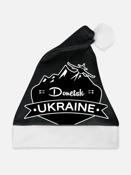 Donetsk Ukraine - Weihnachtsmütze - Schwarz/Weiß