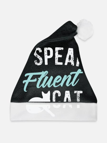 Lustige Katze - Weihnachtsmütze - Schwarz/Weiß - Vorne