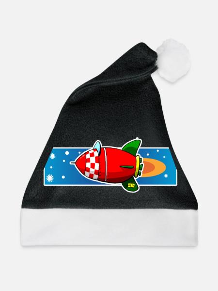Raketenkopie - Weihnachtsmütze - Schwarz/Weiß