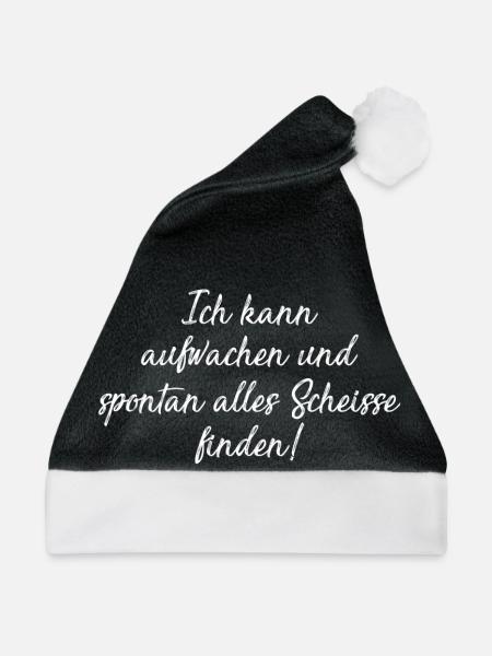 Morgenmuffel - Weihnachtsmütze - Schwarz/Weiß - Vorne