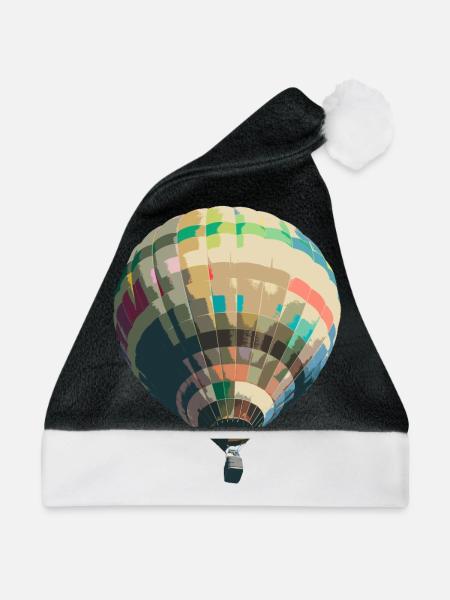 Heissluftballon - Weihnachtsmütze - Schwarz/Weiß - Vorne