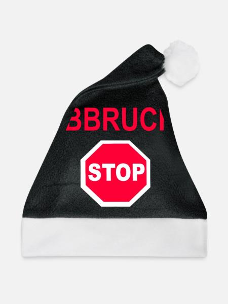 Abbruch! - Weihnachtsmütze - Schwarz/Weiß