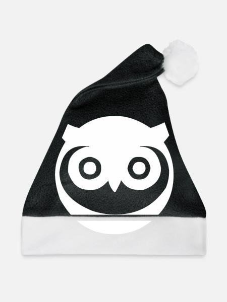grinsende Eule - Weihnachtsmütze - Schwarz/Weiß