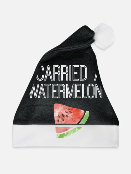 I carried a watermelon - Weihnachtsmütze - Schwarz/Weiß - Vorne