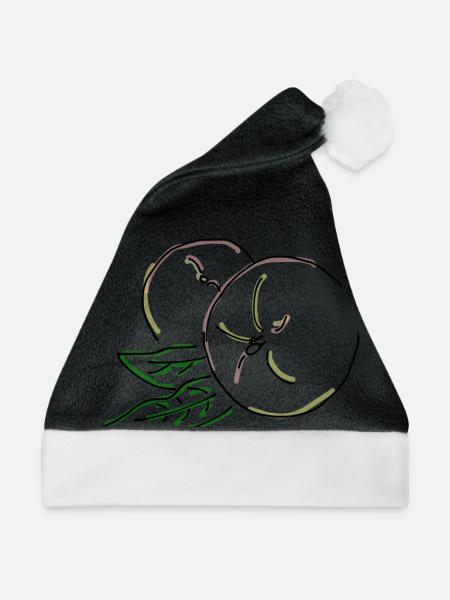 Pfirsich - Weihnachtsmütze - Schwarz/Weiß