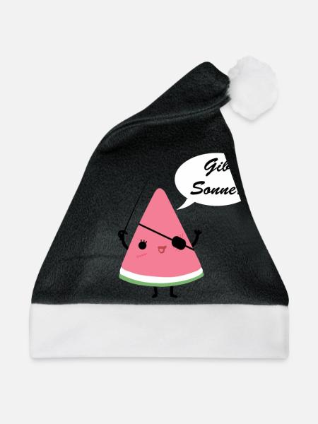 Melone Pirat Sonne - Weihnachtsmütze - Schwarz/Weiß