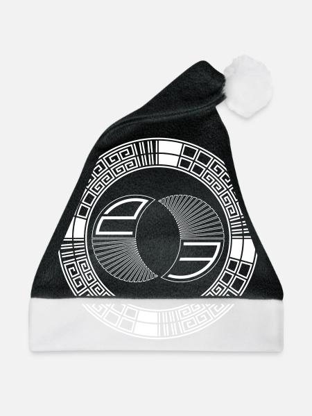 tekno 23 round - Weihnachtsmütze - Schwarz/Weiß - Vorne