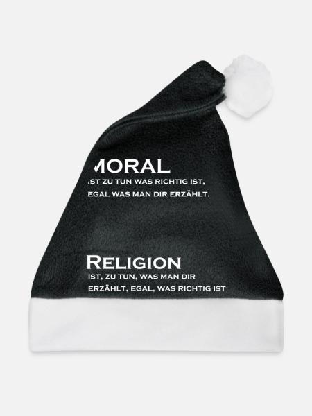 Moral vs Religion - Weihnachtsmütze - Schwarz/Weiß - Vorne