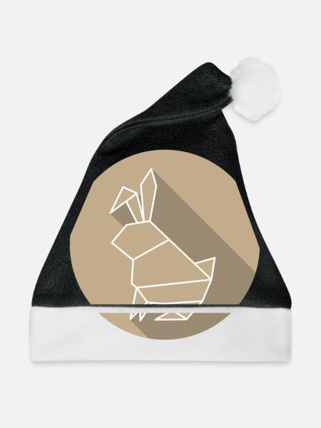 hase - Weihnachtsmütze - Schwarz/Weiß