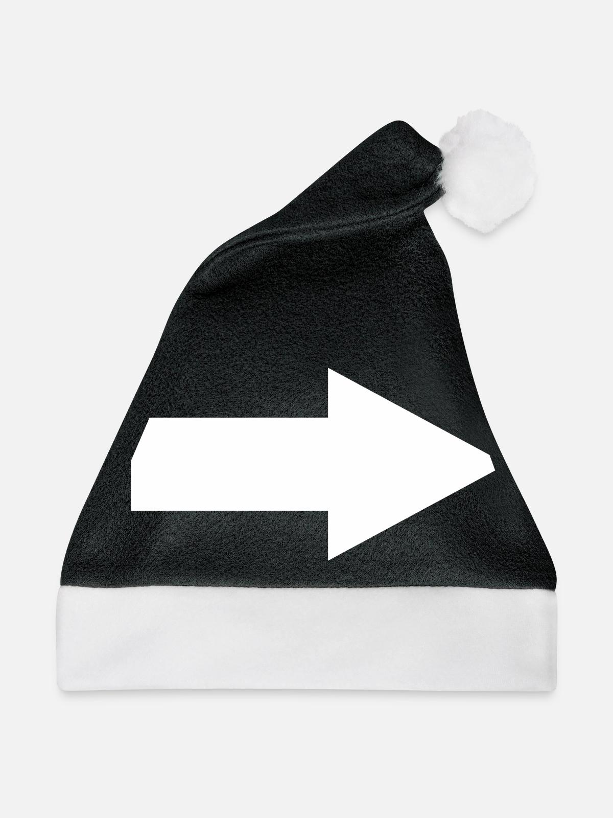 Pfeil - Weihnachtsmütze - Schwarz/Weiß - Vorne
