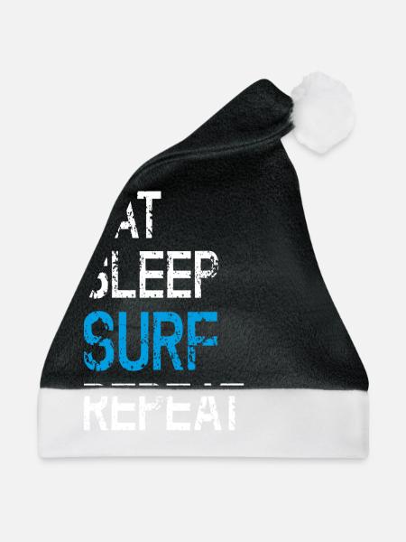 Surfer Surfen Surfbrett Surfing Grunge Geschenk - Weihnachtsmütze - Schwarz/Weiß