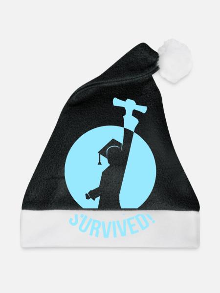Schulabschluss Abschlussklasse Geschenk - Weihnachtsmütze - Schwarz/Weiß