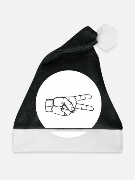 SCHERE (w) - Weihnachtsmütze - Schwarz/Weiß - Vorne