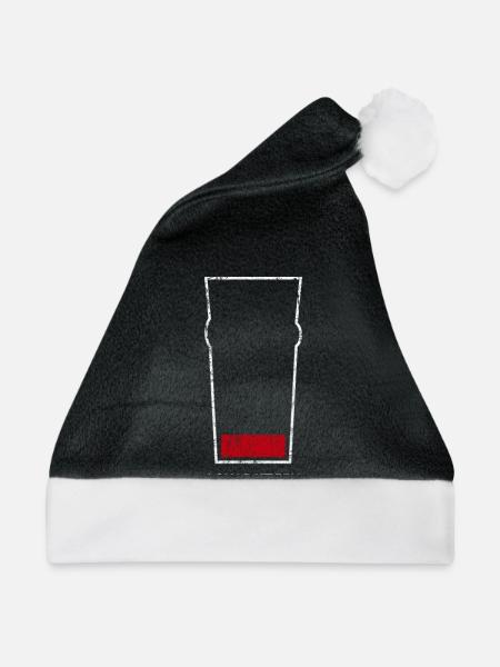 Alkohol - Weihnachtsmütze - Schwarz/Weiß - Vorne