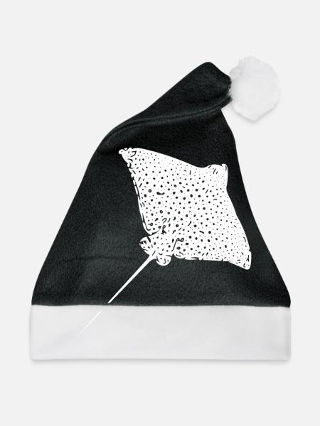 Adler Rochen - Weihnachtsmütze - Schwarz/Weiß - Vorne