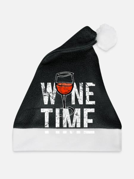 Alkohol - Weihnachtsmütze - Schwarz/Weiß - Vorne