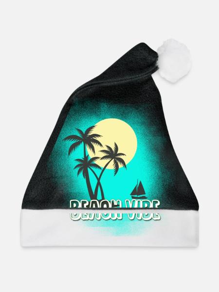 Strand - Weihnachtsmütze - Schwarz/Weiß