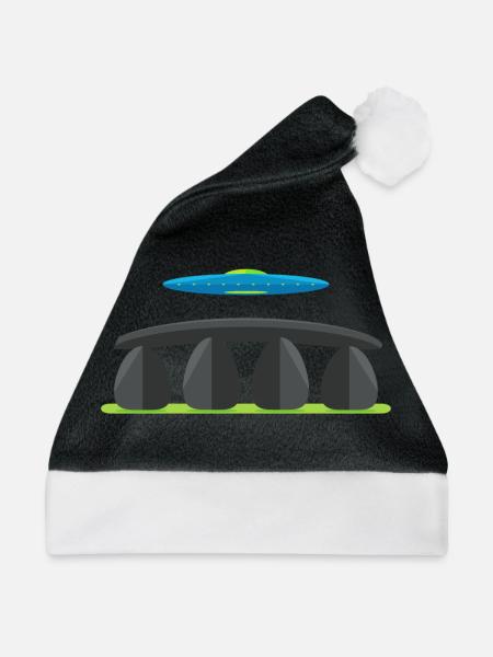 stonehenge ufo - Weihnachtsmütze - Schwarz/Weiß
