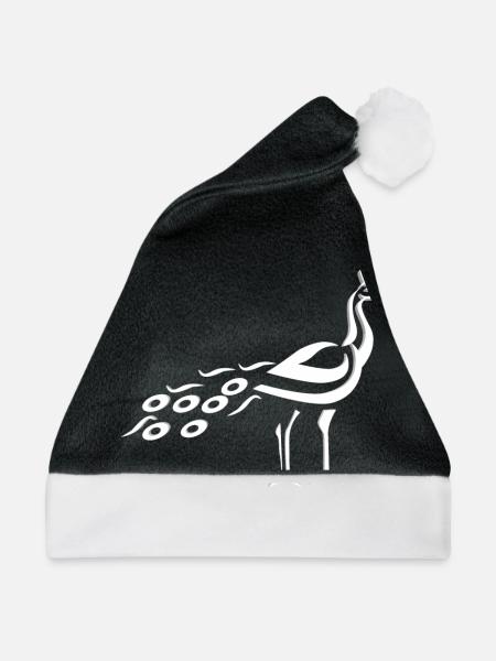PFAU - Weihnachtsmütze - Schwarz/Weiß - Vorne