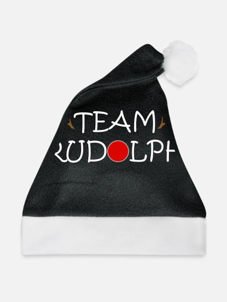 Team Rudolph - Weihnachtsmütze - Schwarz/Weiß