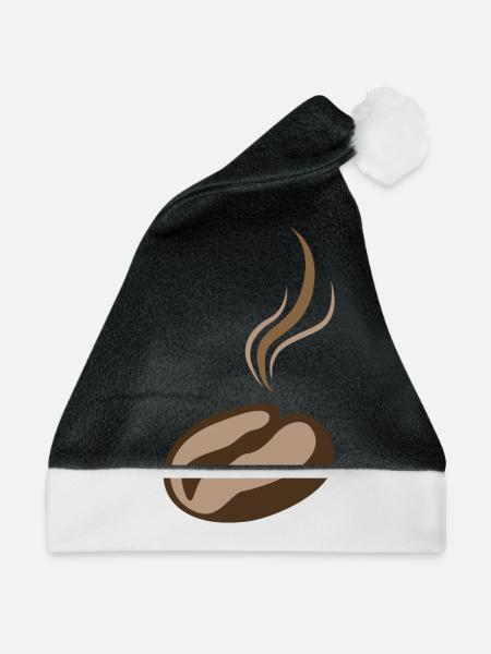 Kaffeebohne - Weihnachtsmütze - Schwarz/Weiß - Vorne