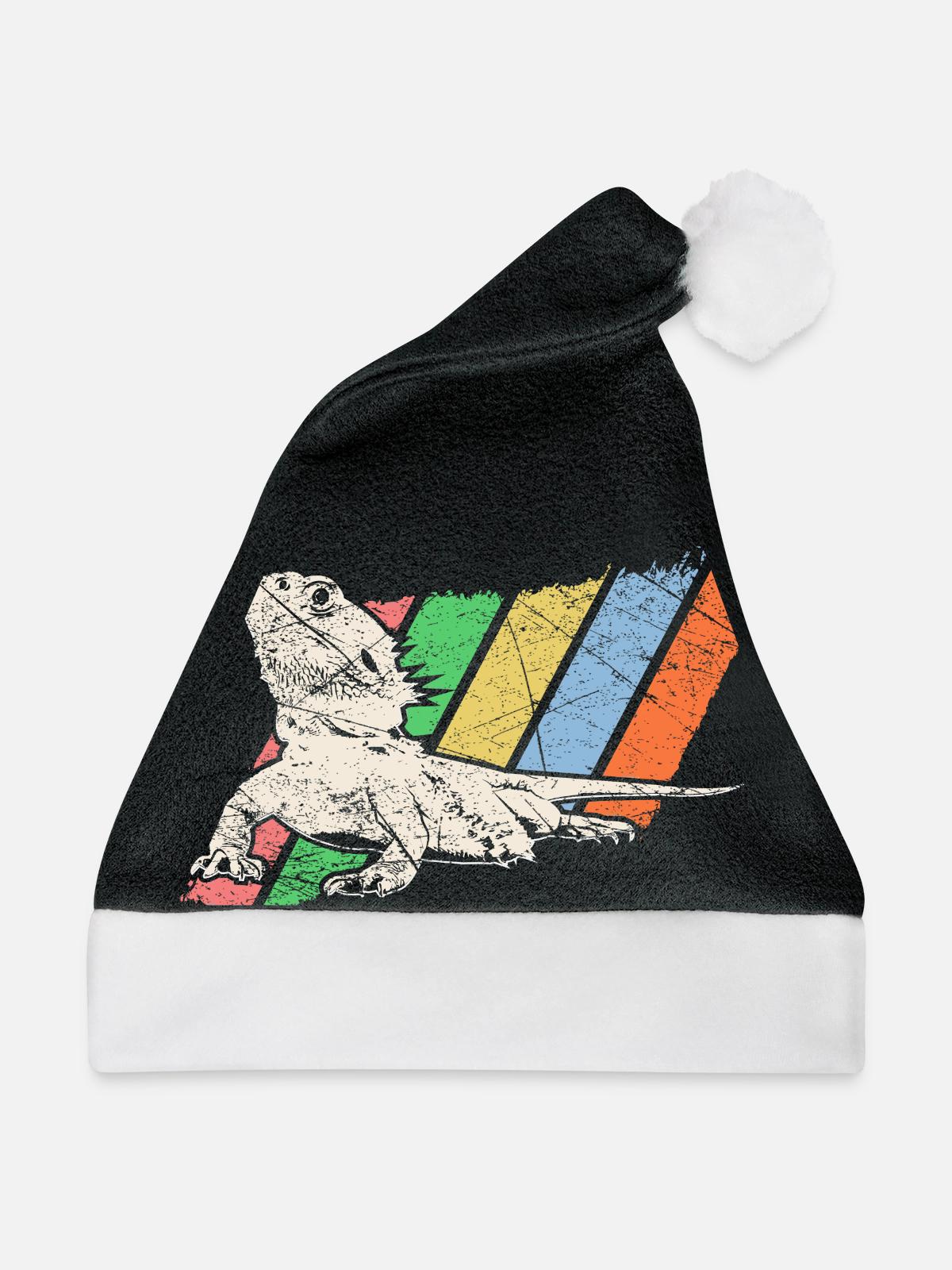 Haustier Retro - Weihnachtsmütze - Schwarz/Weiß - Vorne