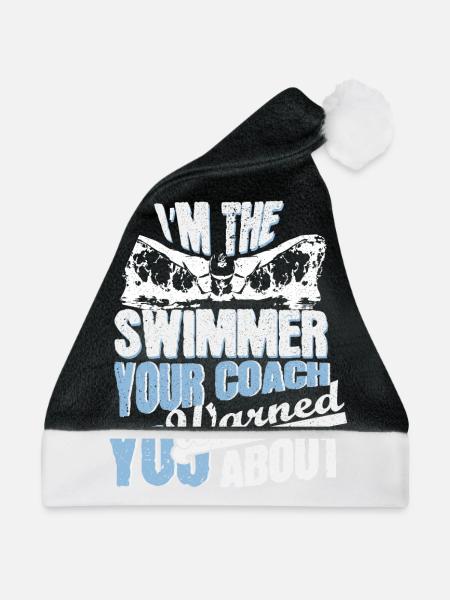 Trainer Schwimmen Geschenk - Weihnachtsmütze - Schwarz/Weiß