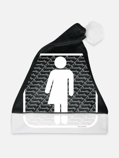 Diversity Symbol (w) - Weihnachtsmütze - Schwarz/Weiß - Vorne