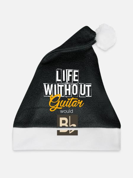 Gitarre - Weihnachtsmütze - Schwarz/Weiß