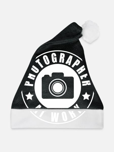 Photographer at work - Weihnachtsmütze - Schwarz/Weiß