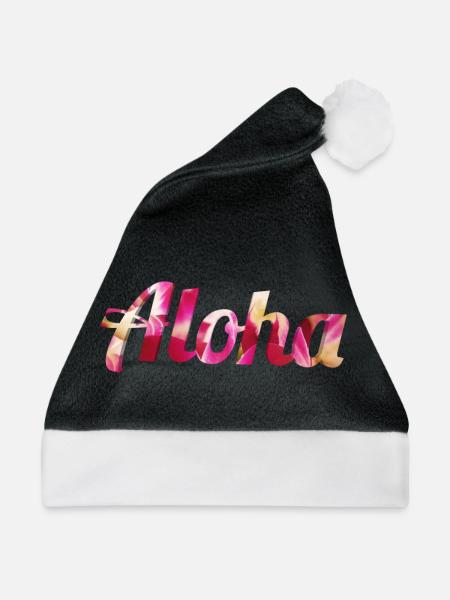 Aloha - Weihnachtsmütze - Schwarz/Weiß - Vorne