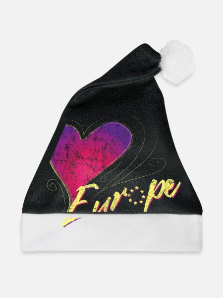 Europa Weiblich - Weihnachtsmütze - Schwarz/Weiß - Vorne