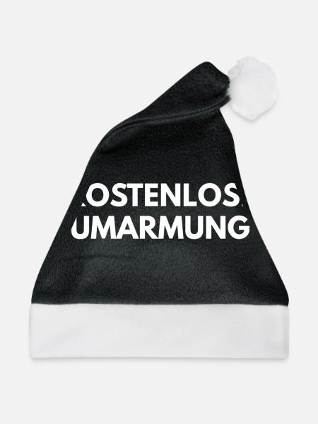 Kostenlose Umarmung - Weihnachtsmütze - Schwarz/Weiß - Vorne