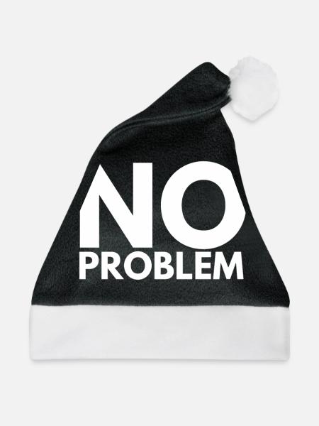 No Problem - Weihnachtsmütze - Schwarz/Weiß - Vorne